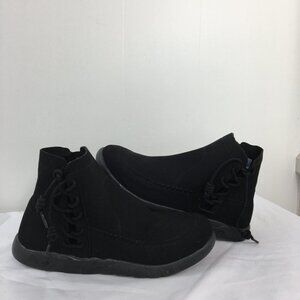 Bearpaw Women's Piper Memory Foam Black Ankle Boot Size 7 Like-NEW Condition